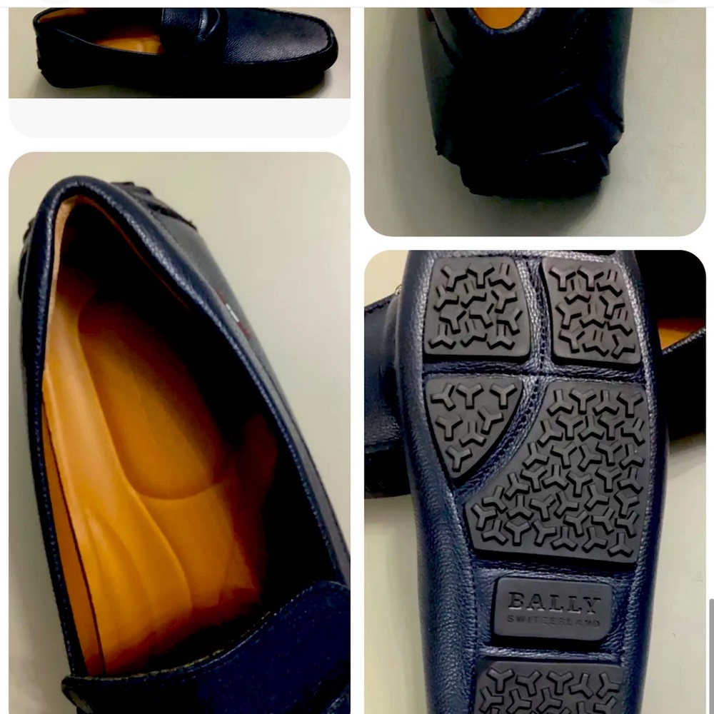 Bally Piter Blue Navy Bovine Drivers shoes. Brand New! 10.5US/ 9.5Euro.